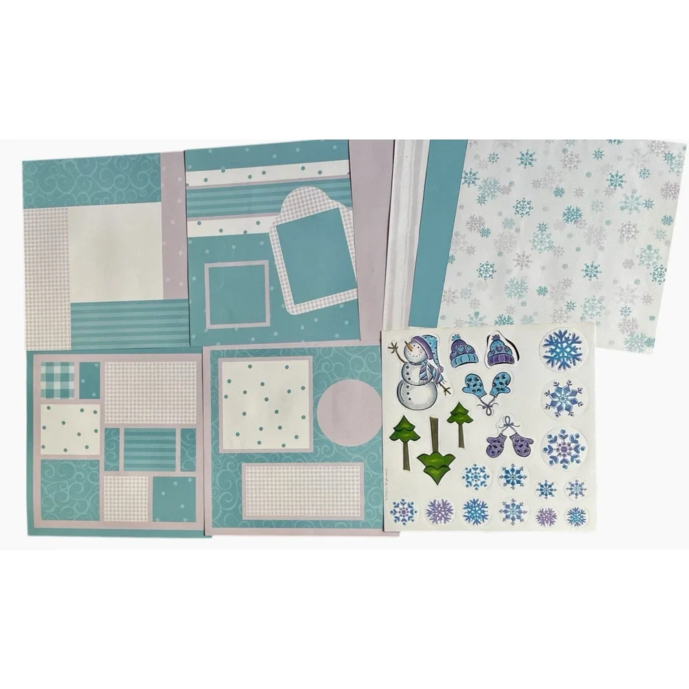 CTMH Winter Scrapbooking Kit Paper Packet Cardstock Die Cuts 12x12‎ Layouts NEW